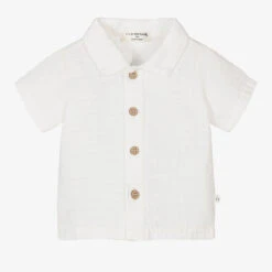 1 + In The Family Boys Ivory Cotton Shirt