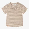 1 + In The Family Ivory & Beige Striped Top