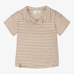 1 + In The Family Ivory & Beige Striped Top