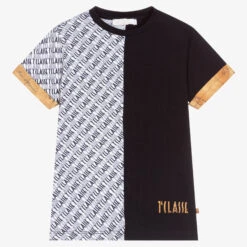 Alviero Martini Blue & Beige Geo Map T-Shirt