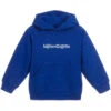 Balenciaga Blue Cotton Logo Hoodie