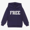 Balenciaga Navy Blue FREE Logo Hoodie