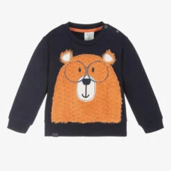 Boboli Boys Blue Cotton Sweatshirt