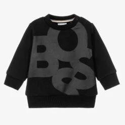 BOSS Boys Black Logo Sweatshirt