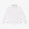BOSS Boys White Logo Cotton Shirt