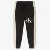Calvin Klein Jeans Black & Beige Cotton Joggers