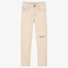 Calvin Klein Jeans Boys Beige Straight Fit Jeans