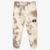 Calvin Klein Jeans Boys Ivory & Brown Cotton Tie-Dye Joggers