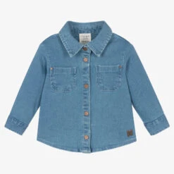 Carrement Beau Carrément Beau Boys Blue Denim Pockets Shirt