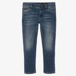 Dolce & Gabbana Boys Blue Slim Fit Denim Jeans