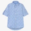 Dr. Kid Boys Blue Cotton Shirt