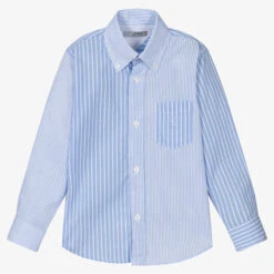 Dr. Kid Boys Blue Stripe Cotton Shirt