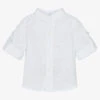 Dr. Kid Boys White Cotton & Linen Shirt