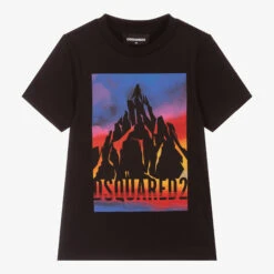 Dsquared2 Boys Black Cotton T-Shirt