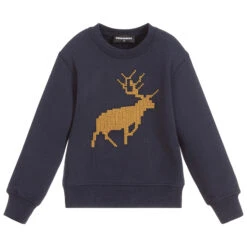 Dsquared2 Boys Blue Cotton Sweatshirt