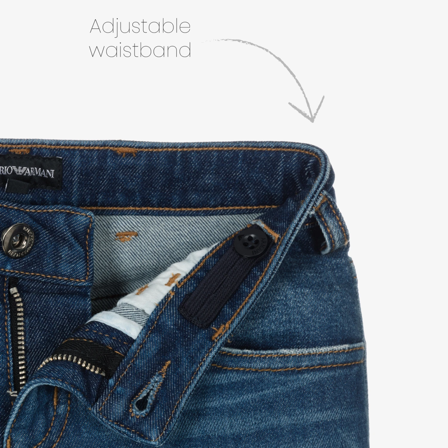 Emporio Armani Boys Blue Denim Regular Jeans - Image 4