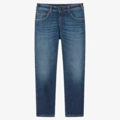 Emporio Armani Boys Blue Denim Regular Jeans