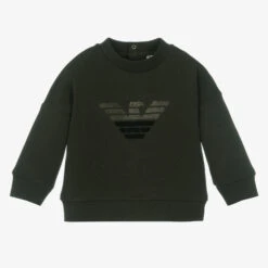 Emporio Armani Boys Green Logo Sweatshirt