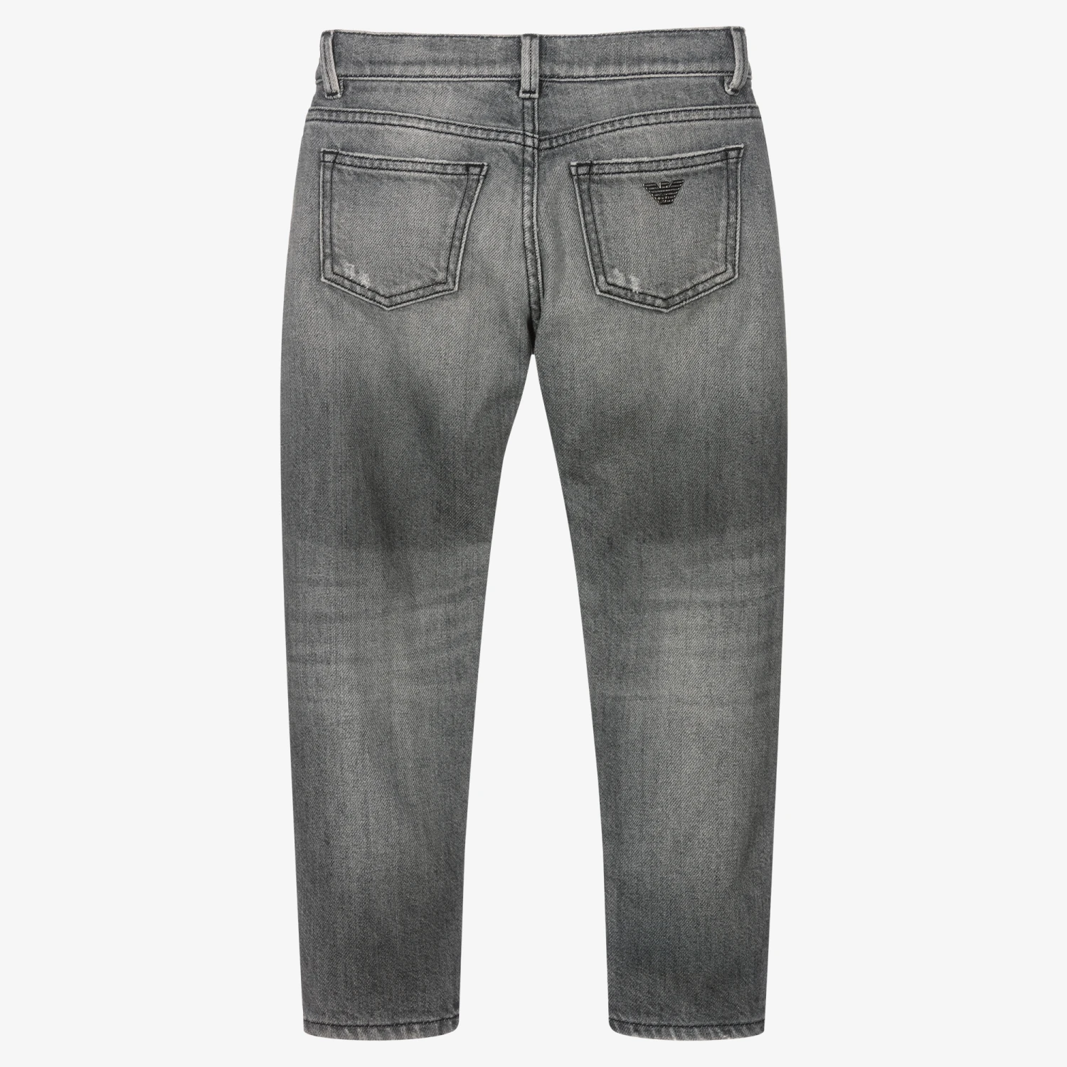 Emporio Armani Boys Grey Denim Regular Jeans - Image 2