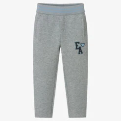 Emporio Armani Boys Grey Logo Joggers