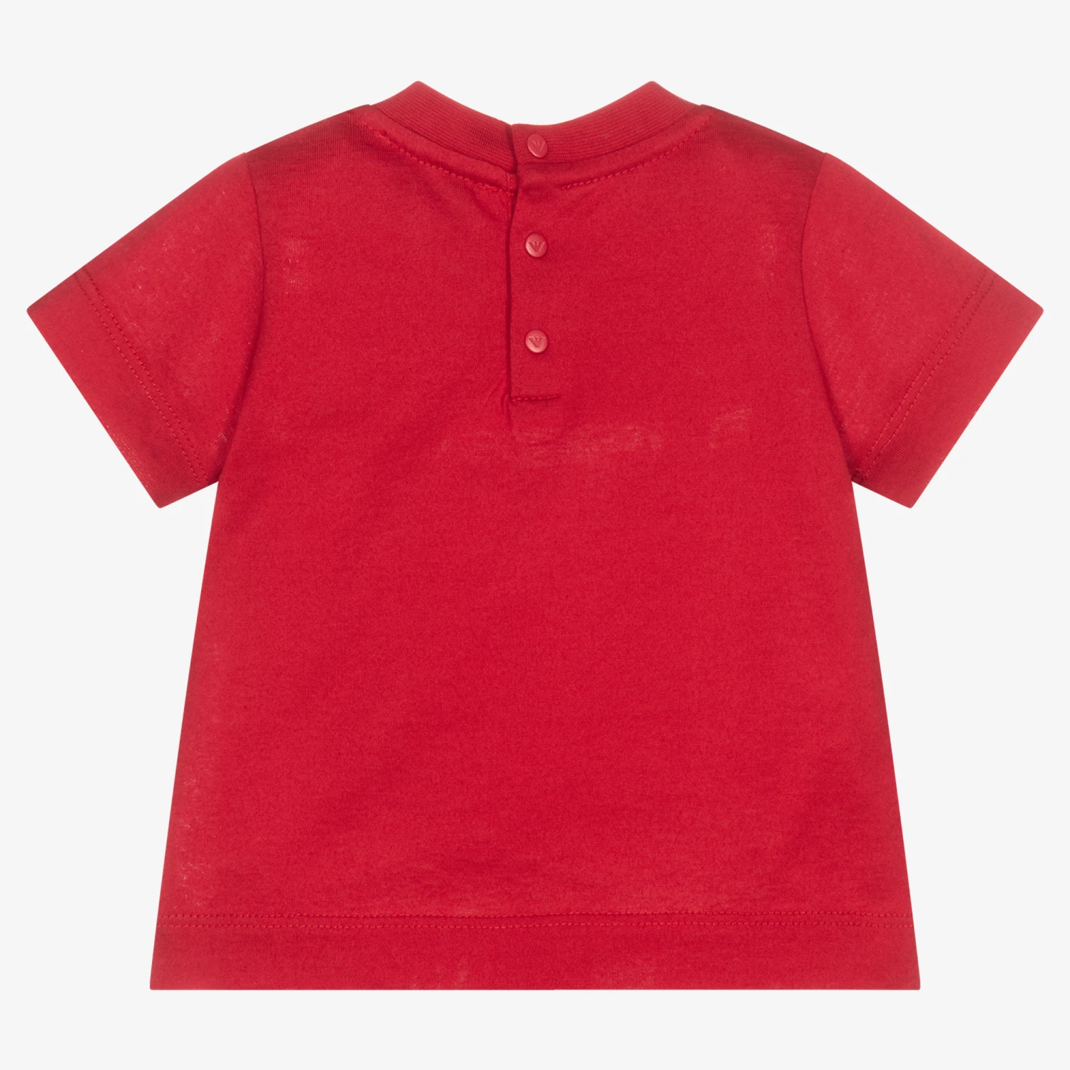 Emporio Armani Boys Red Cotton T-Shirt - Image 2