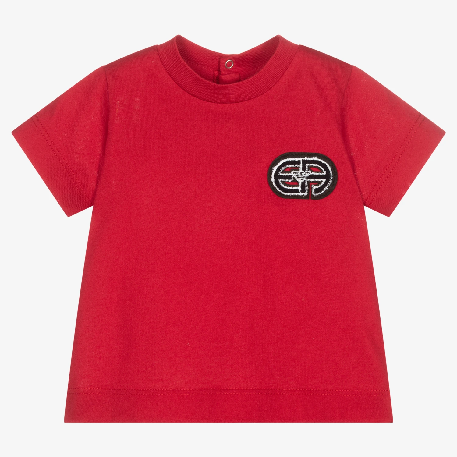 Emporio Armani Boys Red Cotton T-Shirt