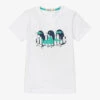 Everything Must Change Boys White Cotton Penguins T-Shirt