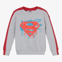 Fabric Flavours Red Cotton Superman Sweatshirt
