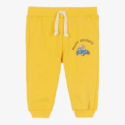 Falcotto By Naturino Boys Yellow Cotton Jersey Joggers