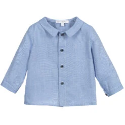 Fina Ejerique Boys Blue Cotton Shirt