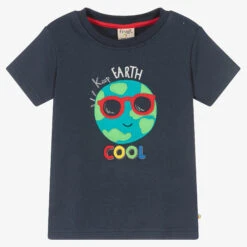 Frugi Blue Organic Cotton Planet T-Shirt