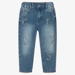 Guess Boys Blue Denim Logo Jeans