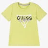 Guess Boys Green Cotton Logo T-Shirt