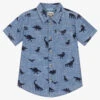 Hatley Boys Blue Dino Cotton Shirt