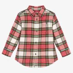 Hatley Boys Red Cotton Check Shirt