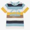 IDO Baby Boys Striped Cotton Slogan T-Shirt