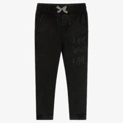 IKKS Boys Black Cotton Joggers