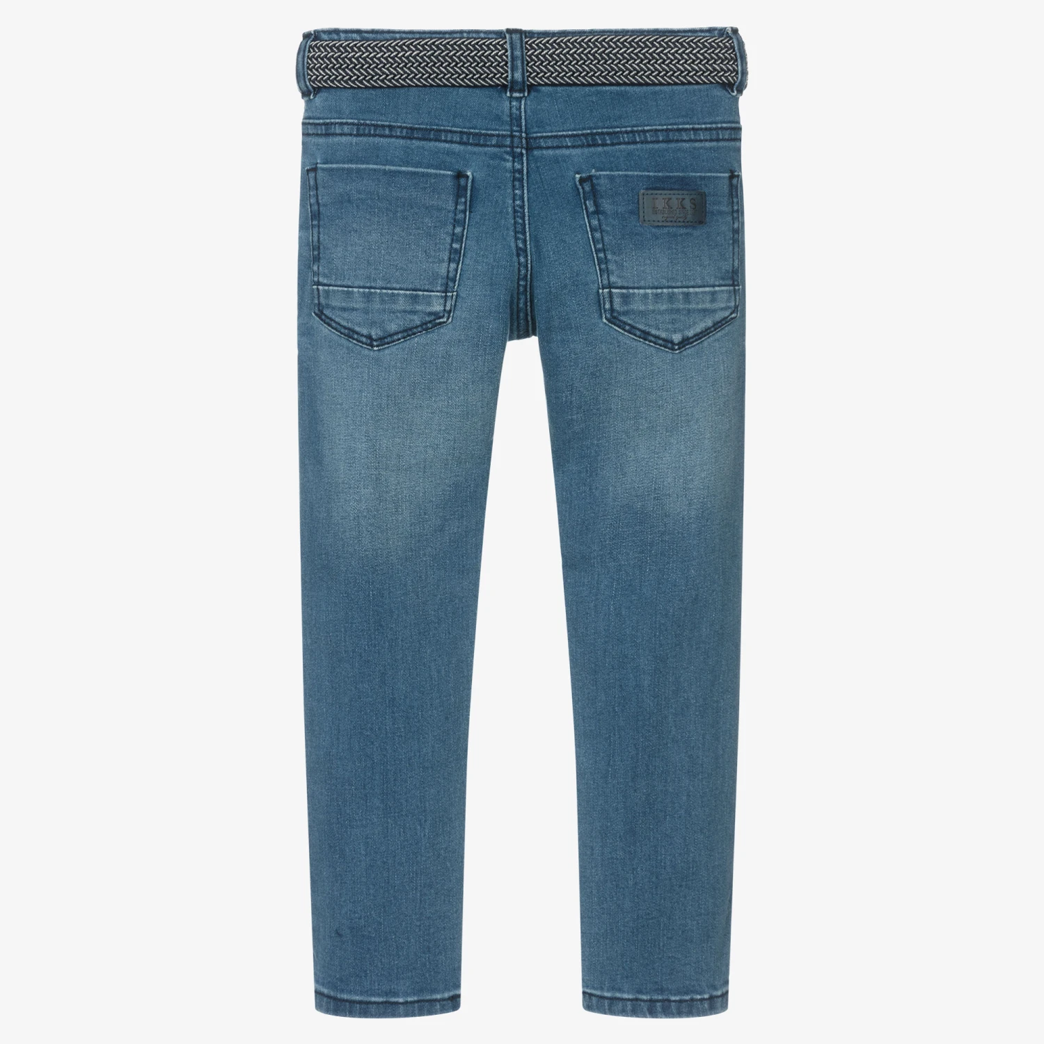 IKKS Boys Blue Cotton Denim Jeans - Image 2