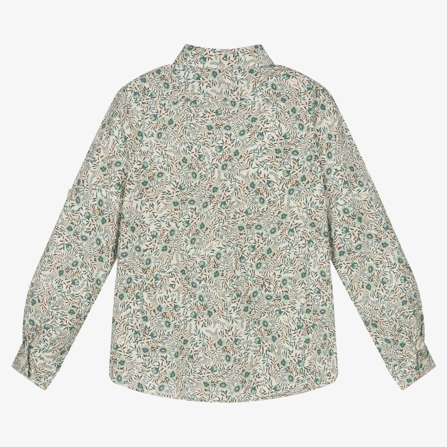 IKKS Boys Blue Floral Cotton Shirt - Image 2