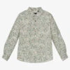 IKKS Boys Blue Floral Cotton Shirt