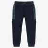 IKKS Boys Blue Logo Tape Joggers