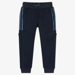 IKKS Boys Blue Logo Tape Joggers