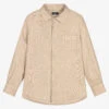 Il Gufo Boys Beige Linen Long Sleeved Shirt