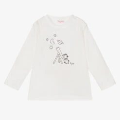 Il Gufo Boys Ivory Penguin Cotton Top