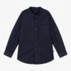 Il Gufo Boys Navy Blue Cotton Shirt
