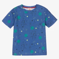 Joyday Blue Cotton Planet & Stars T-Shirt