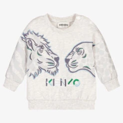 KENZO KIDS Boys Grey Cotton Sweatshirt