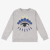 KENZO KIDS Boys Grey Eye Logo Sweatshirt