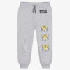KENZO KIDS Boys Grey Marl Logo Joggers