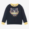 KENZO KIDS Boys Navy Blue Tiger Embroidered Sweatshirt